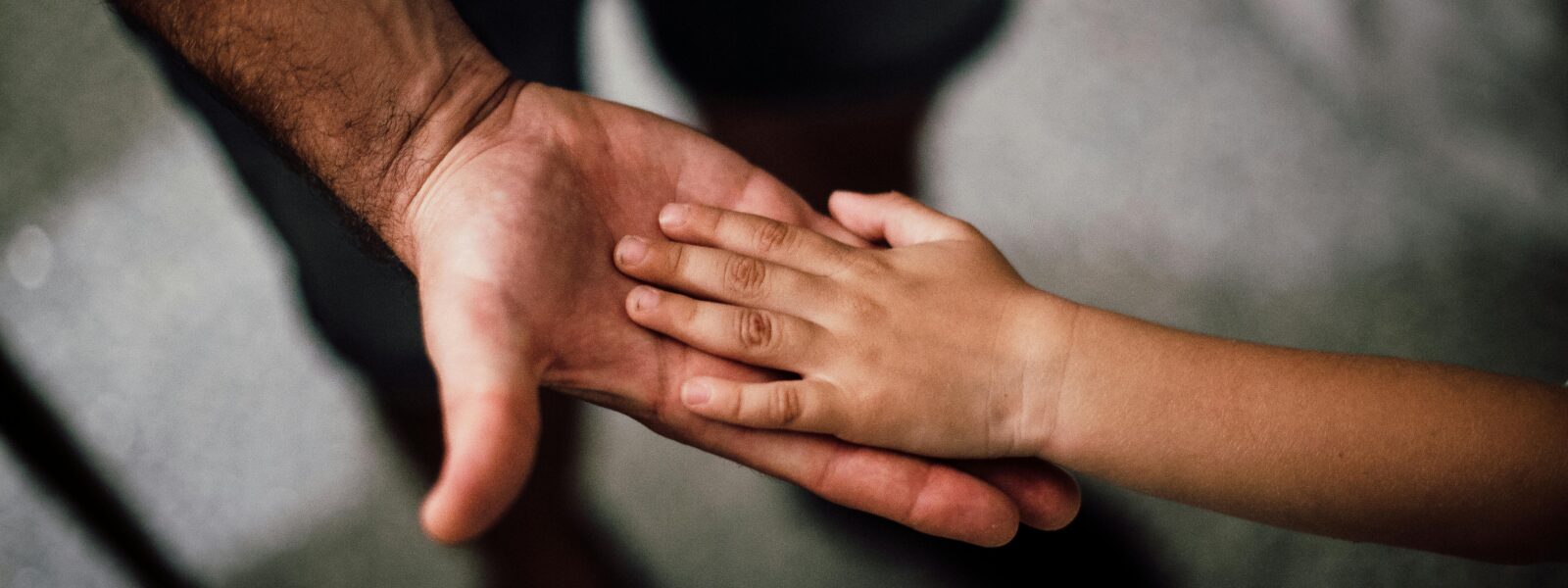 Father and Child's Hands Together